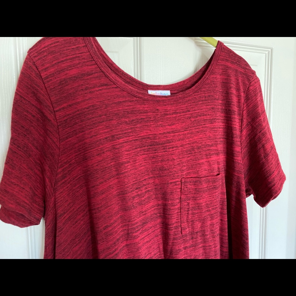 Lularoe Red Heather Large Carly Dress